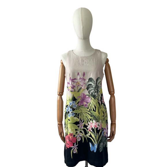 Tommy Bahama Linen Tropical Floral Sleeveless Shift Dress Size XS NWT - Picture 7 of 16